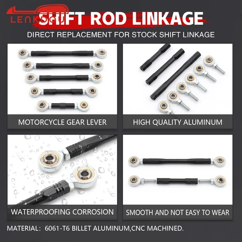 Imagen 2 del producto Varilla de cambio de motocicleta, varillaje 40 70 90 100 120 150 160 170 180 190 200 220 280mm, reposapiés, clavija trasera, varilla de cambio de marchas