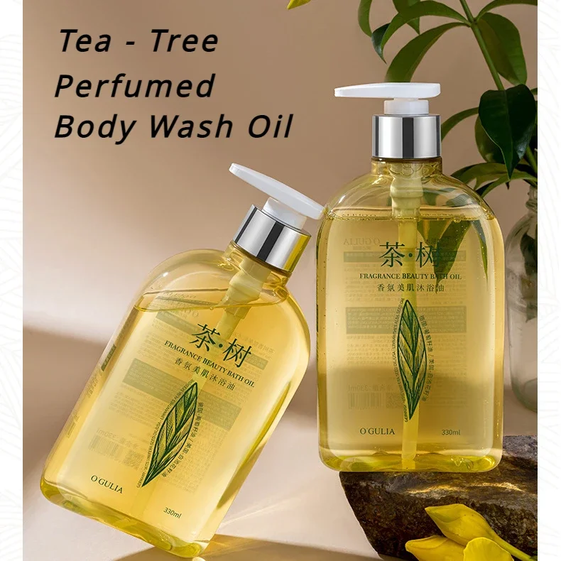 330ml Tea Tree Essential Oil Acne Body Wash Cleansing Moisturizing Leaving Fragrance Shower Oil Bath Body Wash Shower Oil