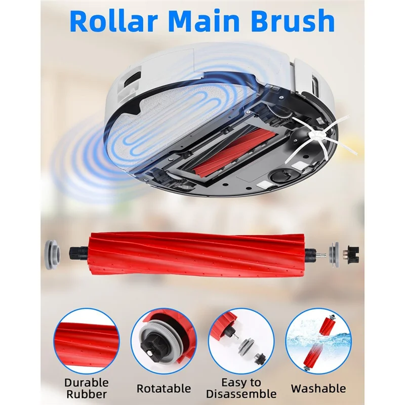 

A26T-Accessories For Roborock Q7/ Q7+/Q7 Max/Q7 Max+ Vacuum Cleaner, Main Side Brushes HEPA Filters Mop Cloth Dust Bags