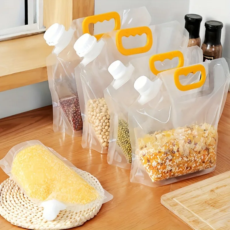 4 Stück/Set luftdichter Lebensmittel-Aufbewahrungsbehälter mit Deckel, ideal für Getreide, Nüsse, Mehl, Reis, Küchenorganisation – Detail 7
