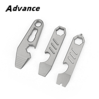 Titanium Mini Bottle Opener Multi-Tool Titanium Alloy Outdoor EDC Key Chain Accessories