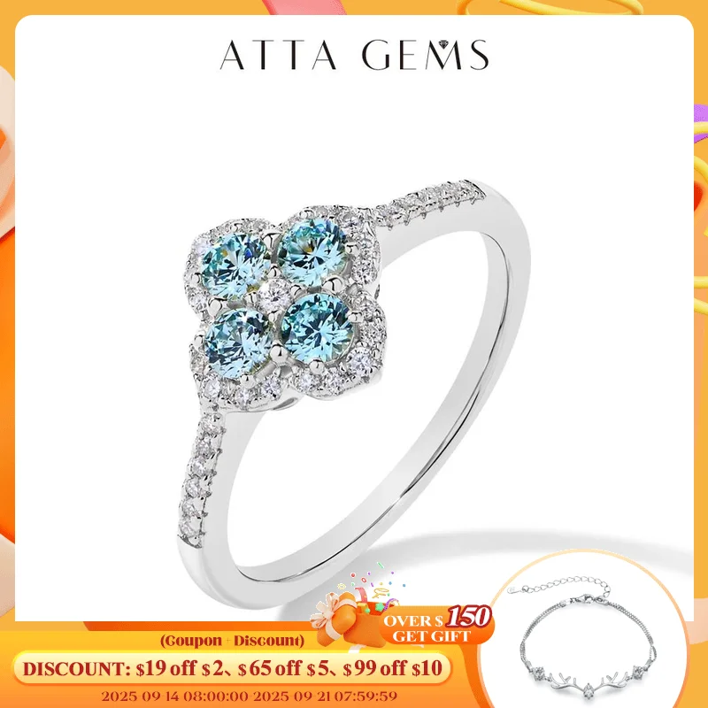

ATTAGEMS S925 Sterling Silver Halo Classic Moissanite Rings for Women Girls Anniversary Gifts Fine Jewelry Shipping from the USA