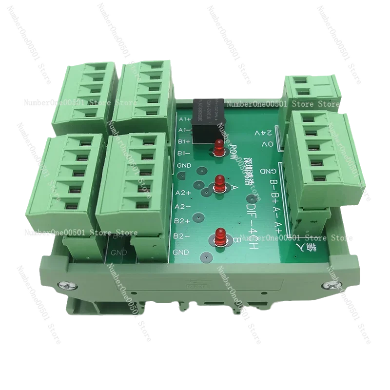 DIF-4CH Encoder, High-speed Pulse Signal Splitter, Differential Expansion Module, 1 In, 4 Out, 5V External Power Supply.LBW011.
