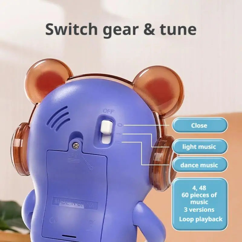 لعبة روبوت التنين الراقص مع أضواء LED وضعين للسرعة لعبة المشي والرقص للأطفال الأولاد والبنات من عمر 3 سنوات فما فوق