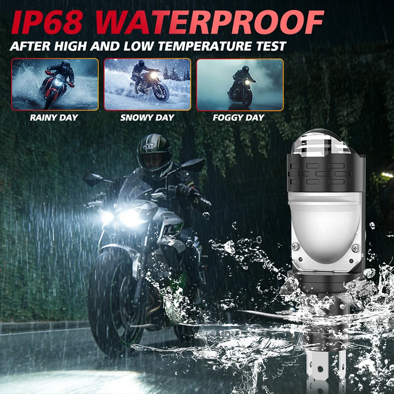 3 Color High Power H4/9003/HB2 LED Headlight Bulb Projector Len Canbus 6900W 6000000LM Super Bright H4 LED For to Car/Motorcycle