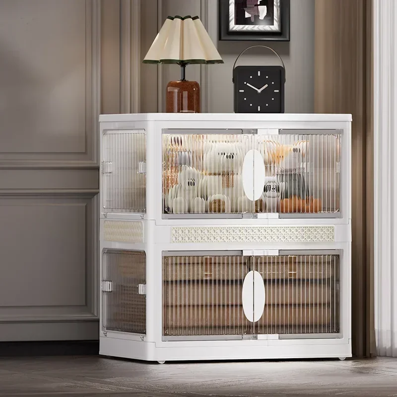 Multi-functional Storage cabinet, retro clothes sorting storage box, household seven-door medieval clothing simple locker