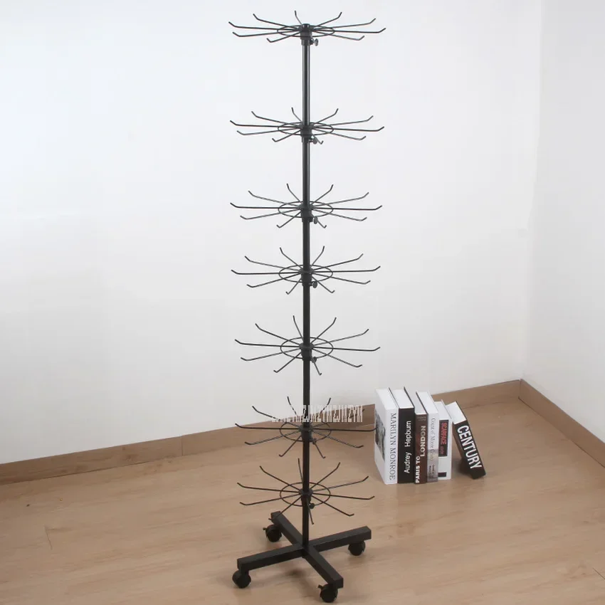 7 Tiers 70 Hooks Rotatable Rack Socks Hat Cap Display Stand Hanger Wig Scarve Bracelet Pendant Storage Holder Shelf Rack Shelves