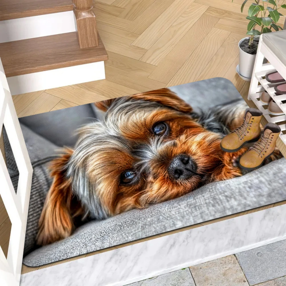 3D Realistic Wild Animal Print Doormat Floor Rug Wild Boar Pitbull German Shepherd Leopard Pattern Entry Foyer Decor Rug