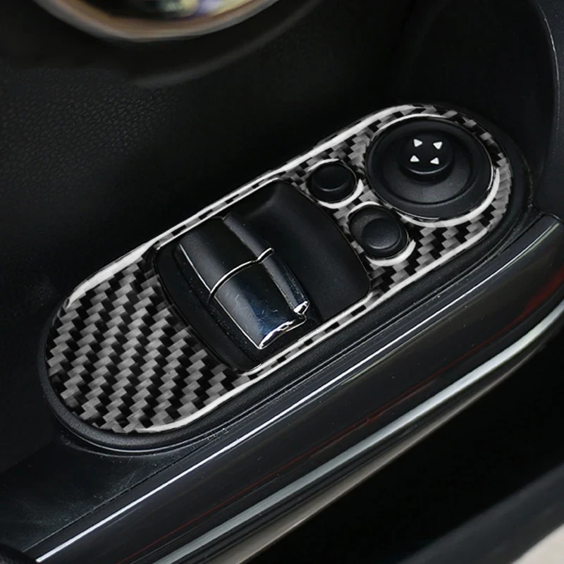 

Real Carbon Fiber Door Window Switch Panel Cover Trim 4PCS For Mini Cooper F56 JCW 2014-2024 – Interior Sticker Accessories