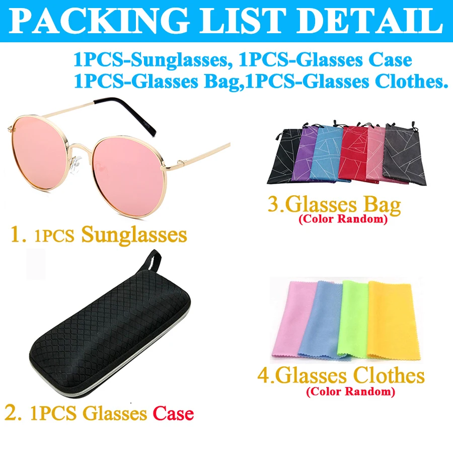 Sunglasses Women Men New Luxury Brand Designer Retro Travel Drive Outdoor Alloy Circle Frame Vintage Sun Glasses Unisex 5 Colors