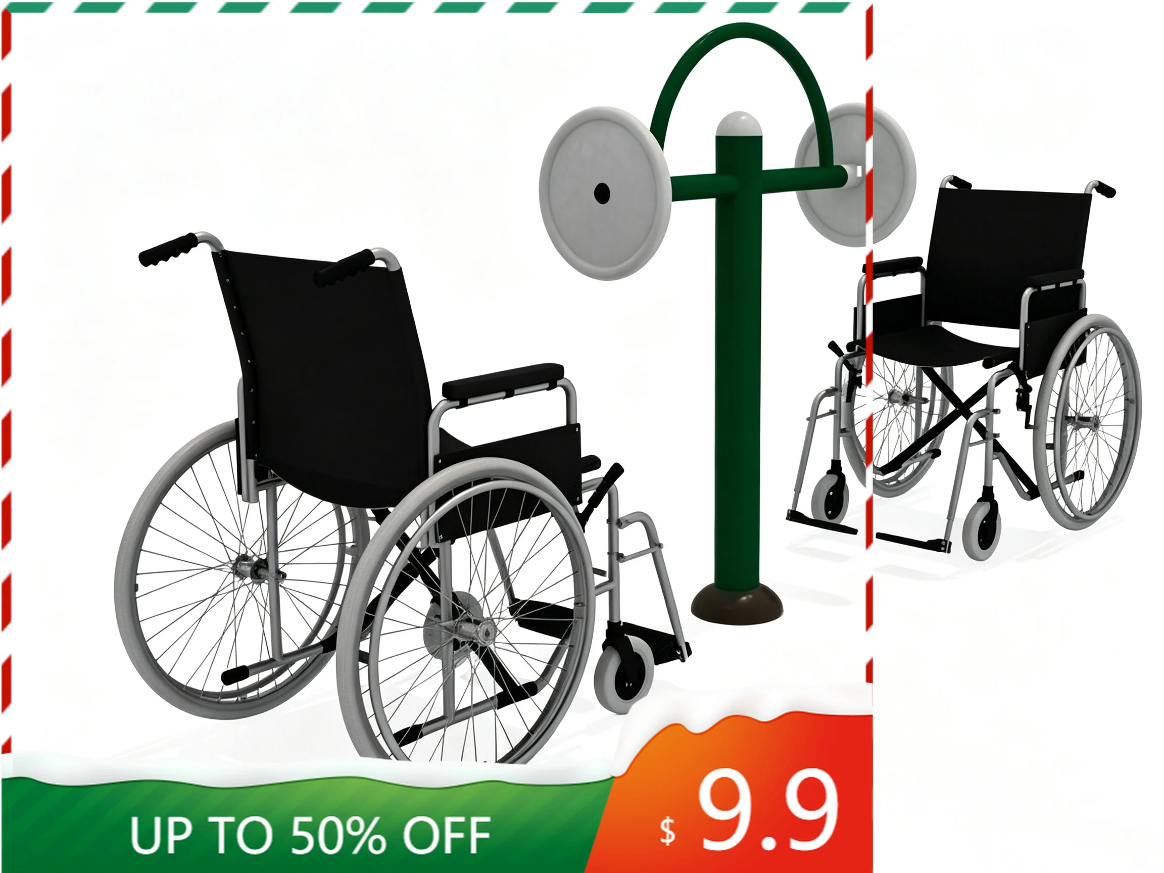 Public Park Handicap‑Friendly Outdoor Fitness Equipment High‑Quality Durable Galvanized‑Steel Station