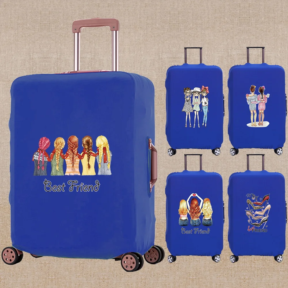 

Luggage Cover Scratch Resistant Thicken Travel Accessory Covers Apply To 18-32 Inch Friends Pattern Trolley Protective Covers