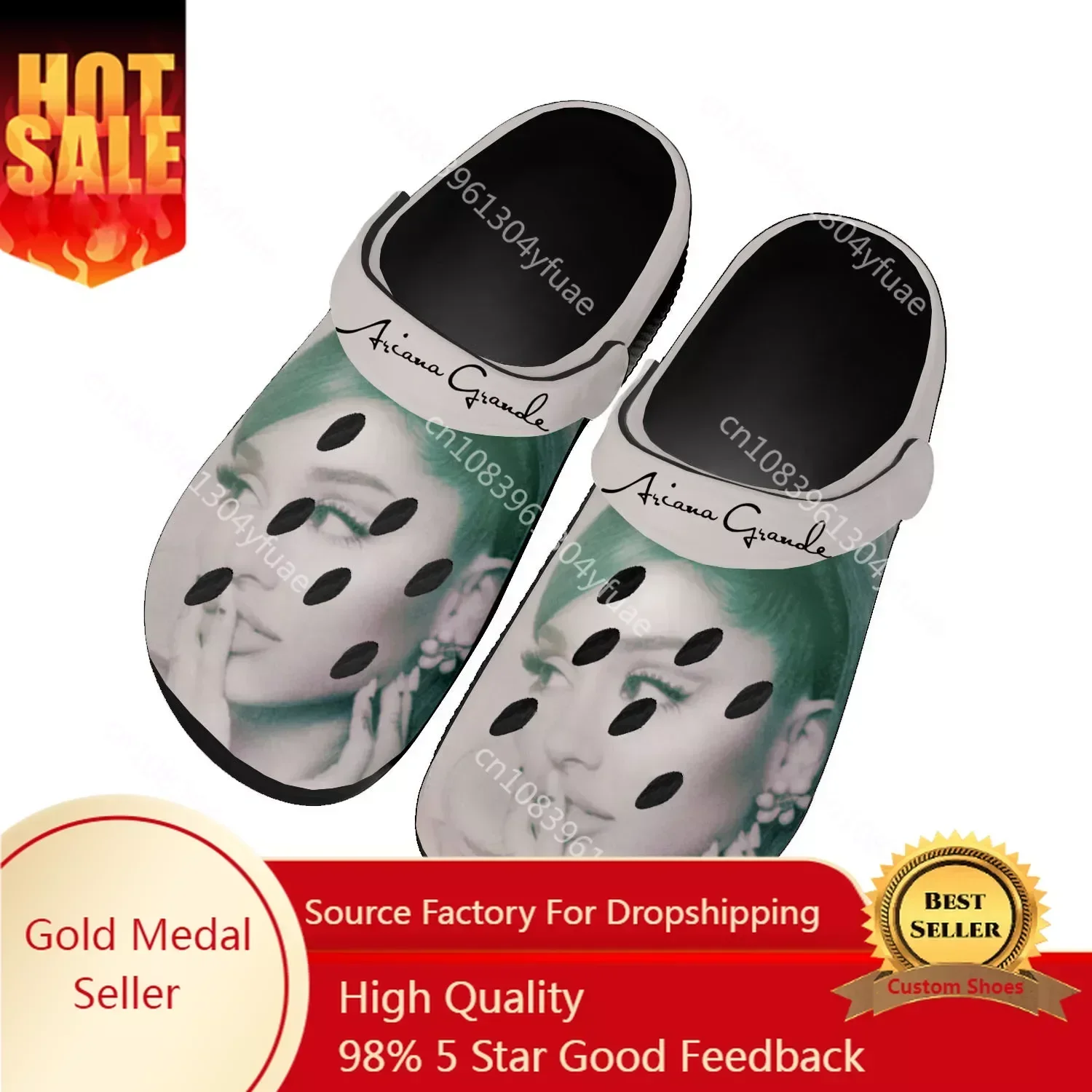 

A-Ariana Singer Pop Yes, And Home Clogs Mens Womens Teenager G-Grande Custom Made Water Shoes Garden Beach Hole Slippers Sandals