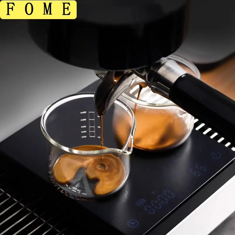 

90/100/120ml Glass Espresso Measuring Cup With Scale Clear Coffee Extraction Cup Milk Glasses Graduated Coffee Cup Accessories