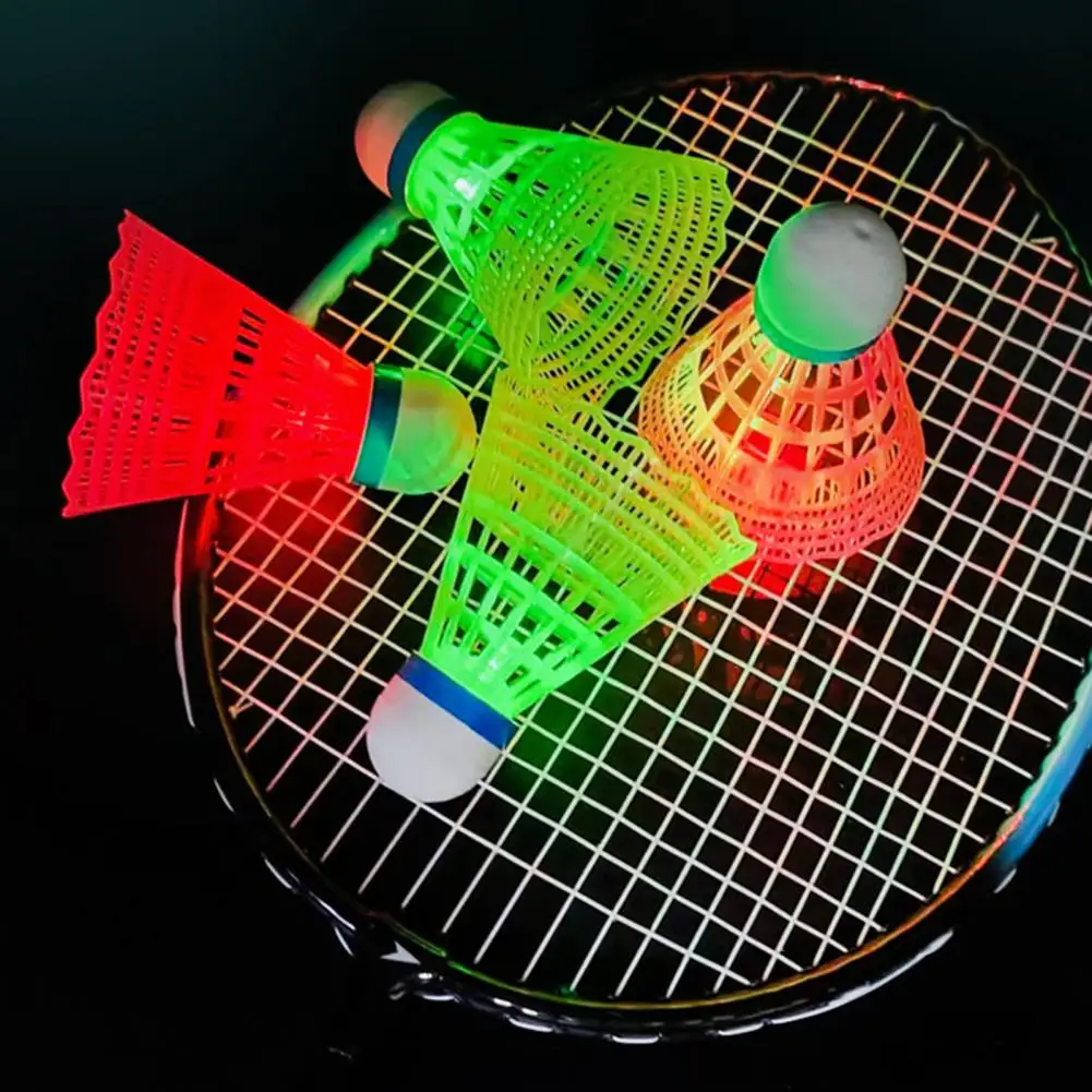 Ensemble de volants de badminton à LED colorés pour enfants, nylon, activités de sport intérieures et extérieures