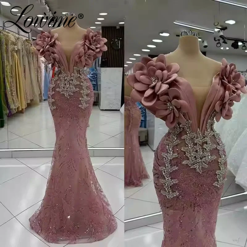 

Изысканные розовые вечерние платья с открытыми плечами и цветами, арабское свадебное платье, платья для выпускного вечера с блестками, женские платья по индивидуальному заказу с кристаллами