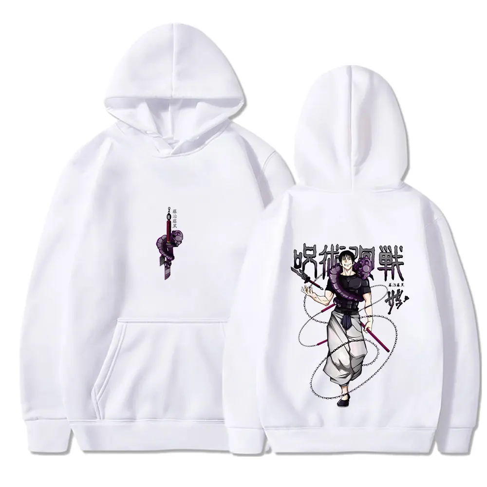 Jujutsu Kaisen Anime Hoodies Women Fushiguro Toji Print Hooded Sweatshirts Hip Hop Streetwear Gothic Pullover Men's Clothing