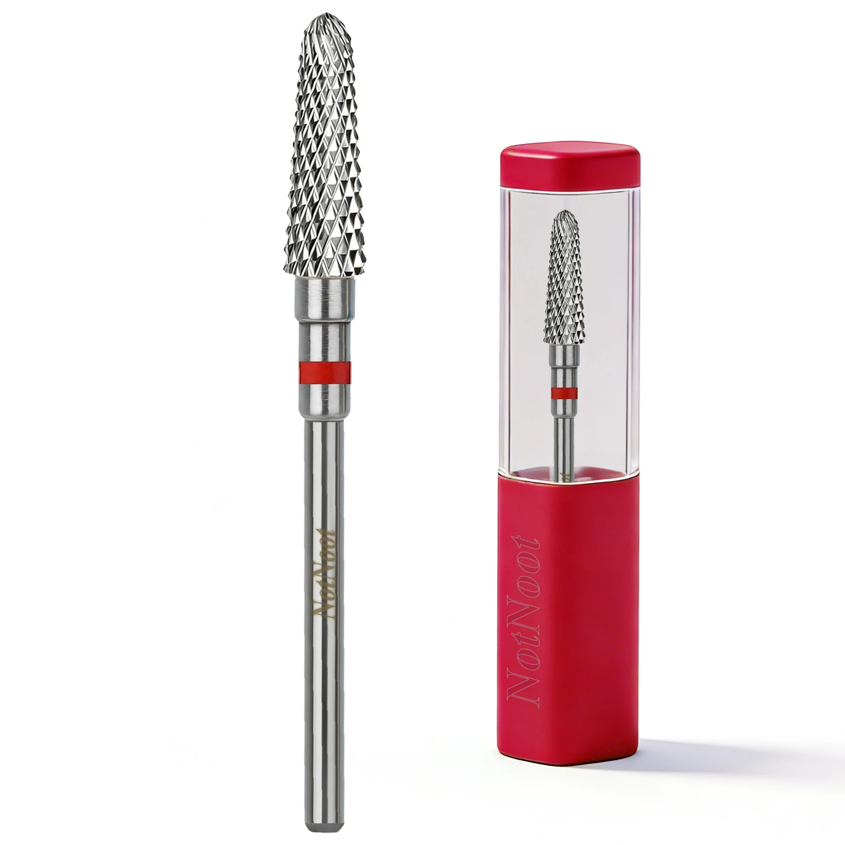 NotNoot Kegelförmige Nagelbohrer, 3/32'' Hartmetall Elektrischer Nagelhautentferner, Sicherheitsbohrer für Acryl-Nagelhaut, Pediküre-Werkzeuge – Detail 5