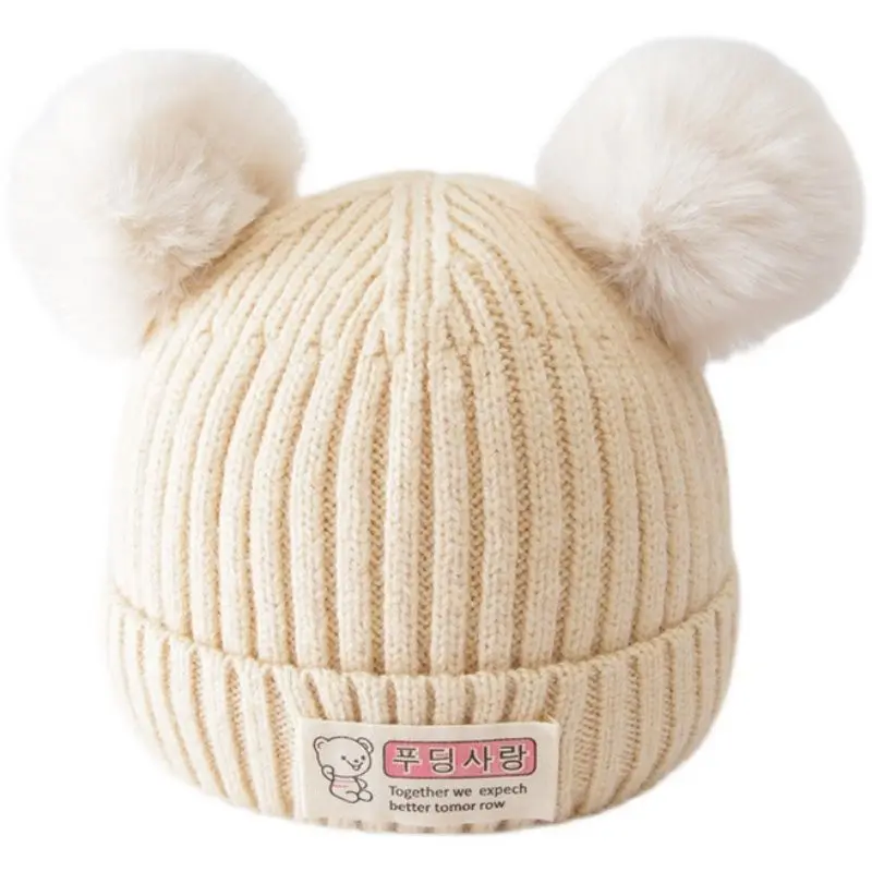 Newborn Baby Knit Hat - Winter Warm Infant Beanie for Boys Girls Soft Stretchy Skull Cap 0-12 Months Cute image 4