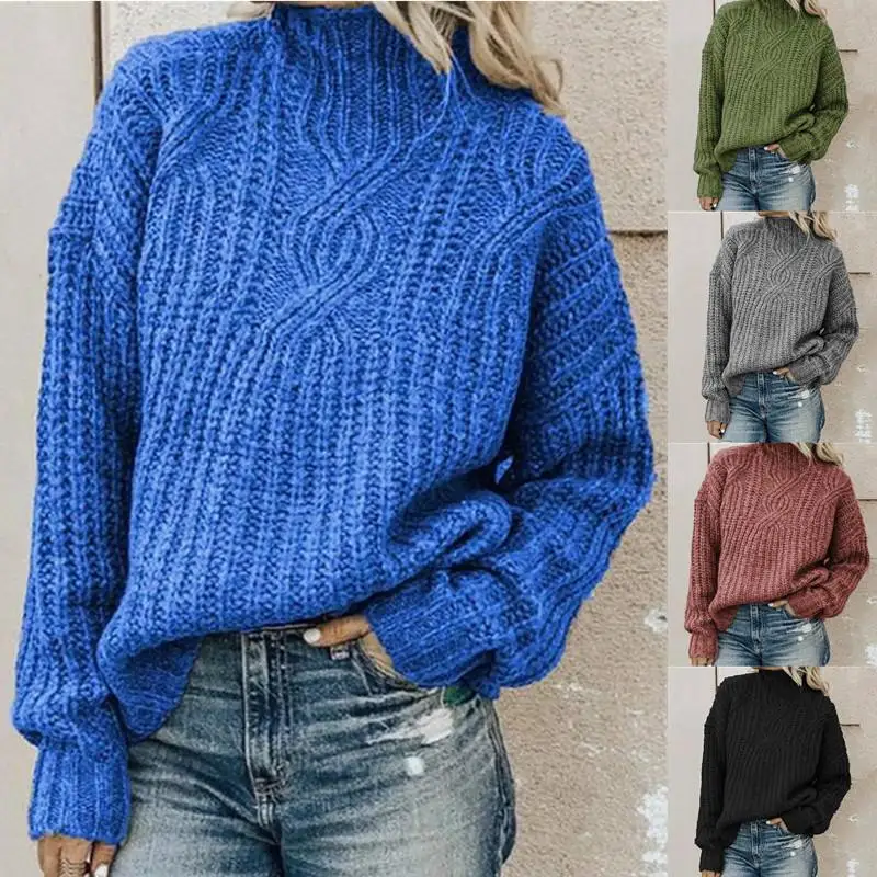 

Women's Winter Coat Sweater 2023 Commute Sle Straight Tube Cotton Splice Design High Collar Long Sve Warm Thermal
