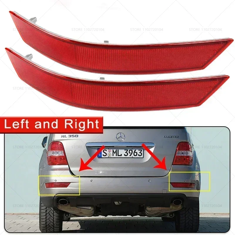 For Mercedes Benz ML Class W164 2009~2011 1648200374 1648200674 Rear Bumper Reflector Light Car Brake Stop Turn Warning Foglamp