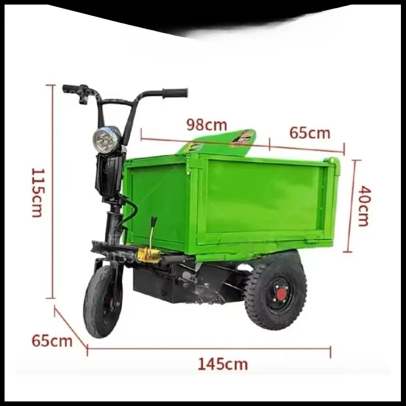 

Industrial Electric Handcart for Construction Agriculture, Ash Hopper Push Handle Cart for Storage and Tools