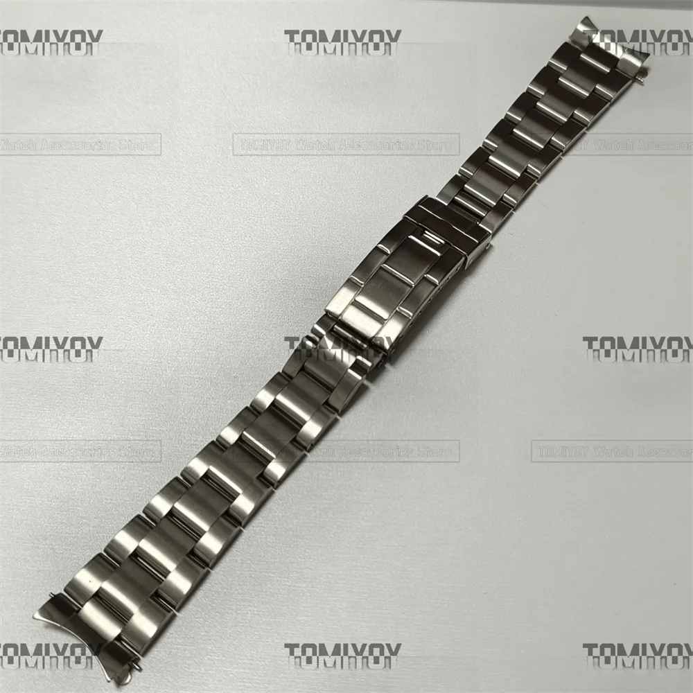 20MM Stainlee Steel Vintage Grid Buckle Curved End Oyster President Watch Strap Bracelet Fit For RLX 116719 16570 16610 93150