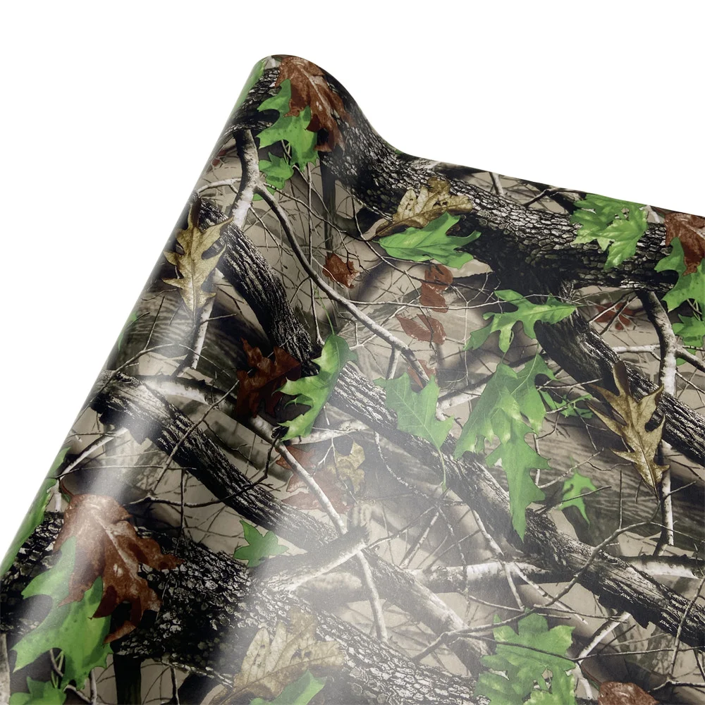Natur Blatt Baum Camouflage Vinyl Wrap Film Auto Aufkleber Blase Kostenlose Camo Aufkleber Dekoration – Detail 1
