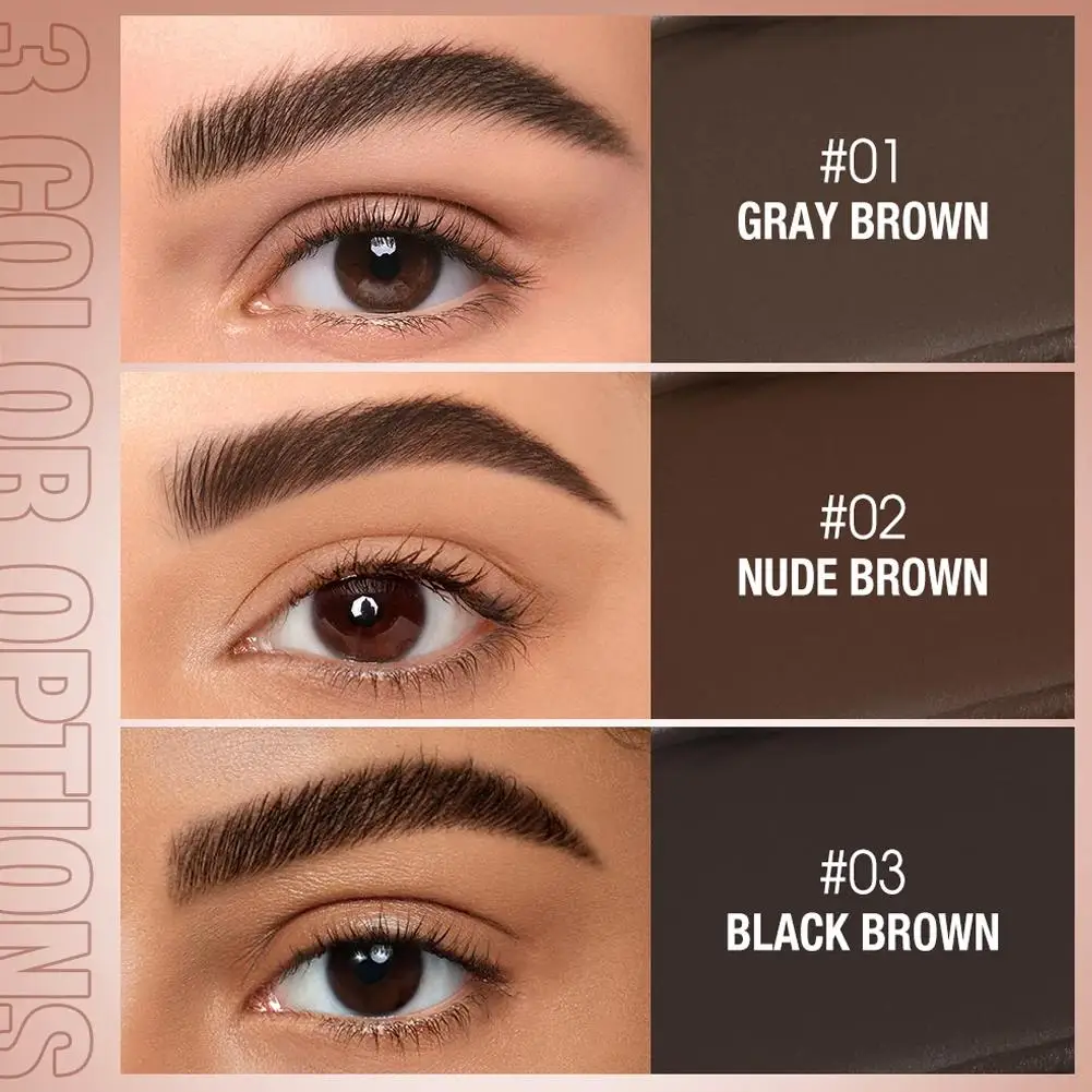 Eyebrow Pomade Brow Gel Wax 2 IN 1 Waterproof Long Lasting Creamy Texture Eye Brow Tint Enhancers Cosmetics Makeup