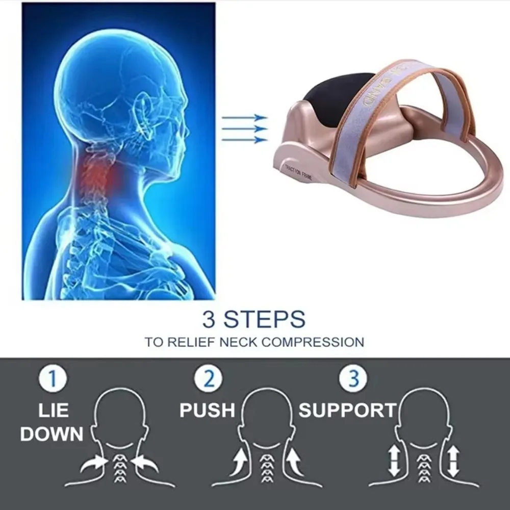 Relax Filled Air Neck Massager Stretch Air Compression Cervical Tractor Pillow Kneading Muscle Stimulator Massager