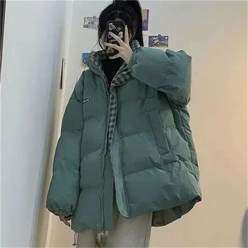 Cotton Jacket For Women In Winter 2025 New Retro Stand  Up Collar Cotton Jacket Design Niche And Thickened Student Jacket Trend