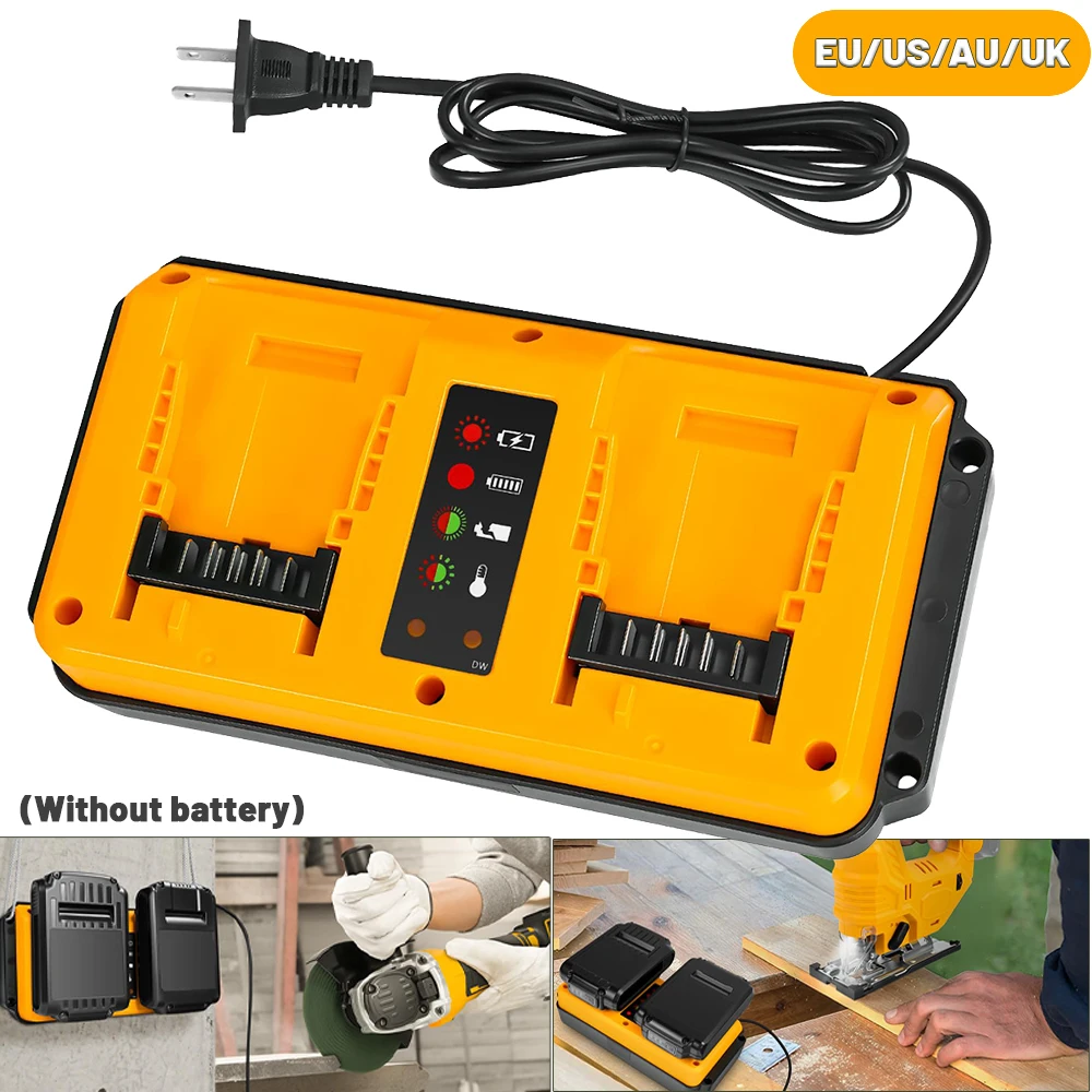 

Portable Dual Ports Fast Charger For Dewalt 18V 20V Lithium Battery Mini Charger Rechargeable DCB207 DCB206 DCB204 DCB203