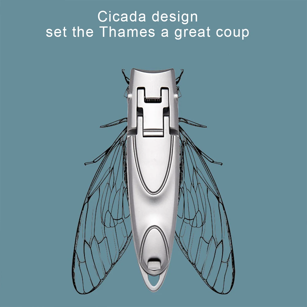 Nuevo cortaúñas ultrafino, llavero de viaje portátil plegable para uñas, tijeras, cortador, Kits de herramientas de manicura de acero inoxidable