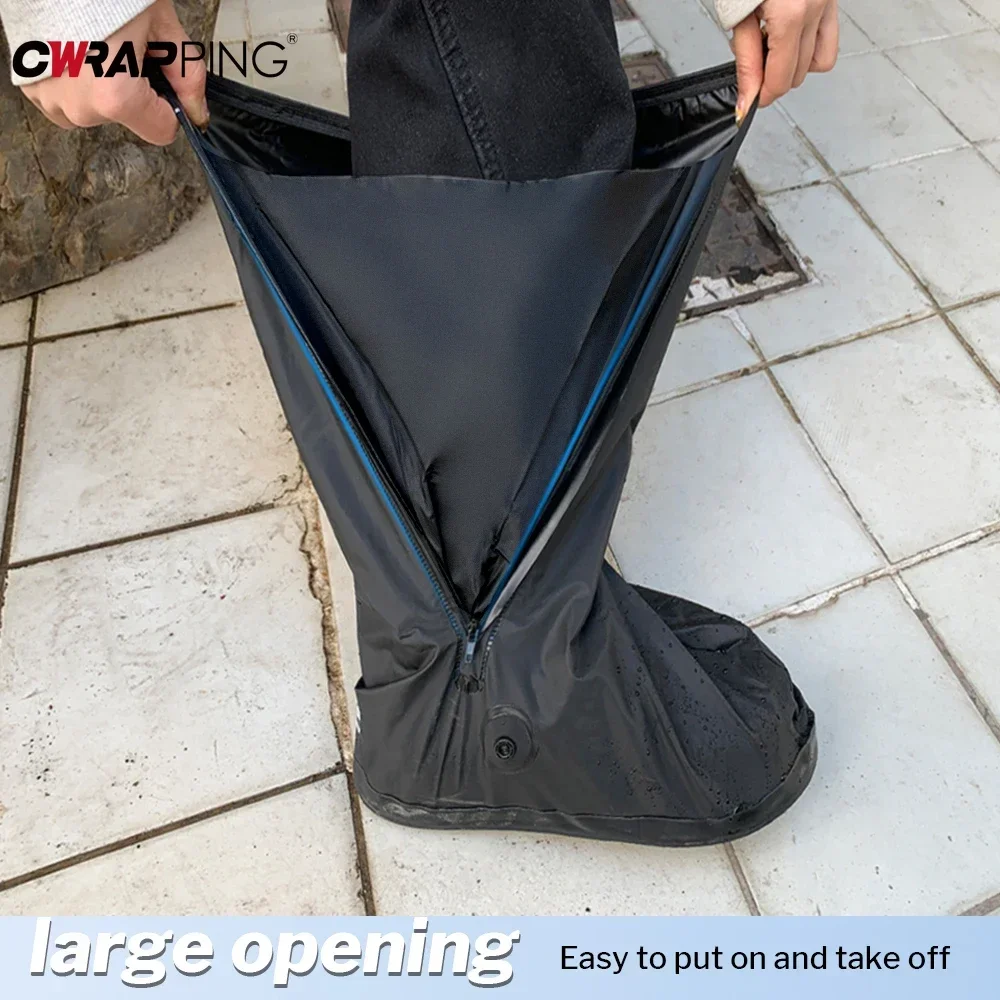 

Adventure Riding Boots Motorcycle Shoes France PVC Waterproof With Reflective Strips for Touring Covers Protectors Heavy-duty