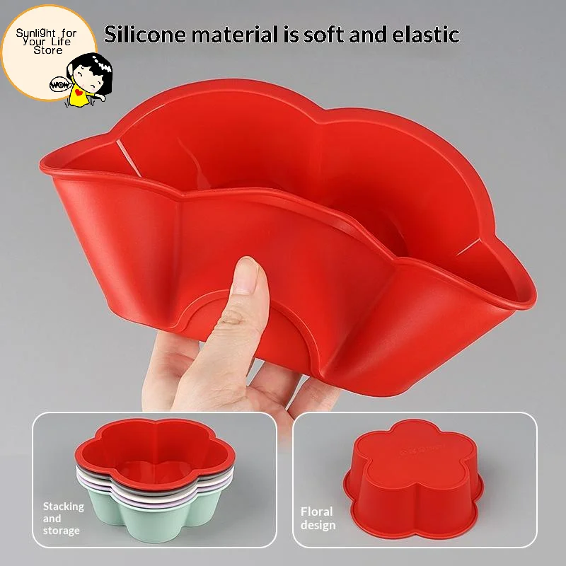 HOT!Flower Shaped Silicone Cak - Kitchen Baking Pans ulasan dan harga