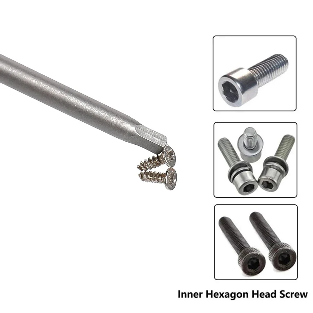Destornillador magnético hexagonal de 100mm, broca para taladro eléctrico, 1 vástago hexagonal de 4 pulgadas, aleación de acero, H1.5.5, H3, H4, H5, H6, H8, 1 unidad