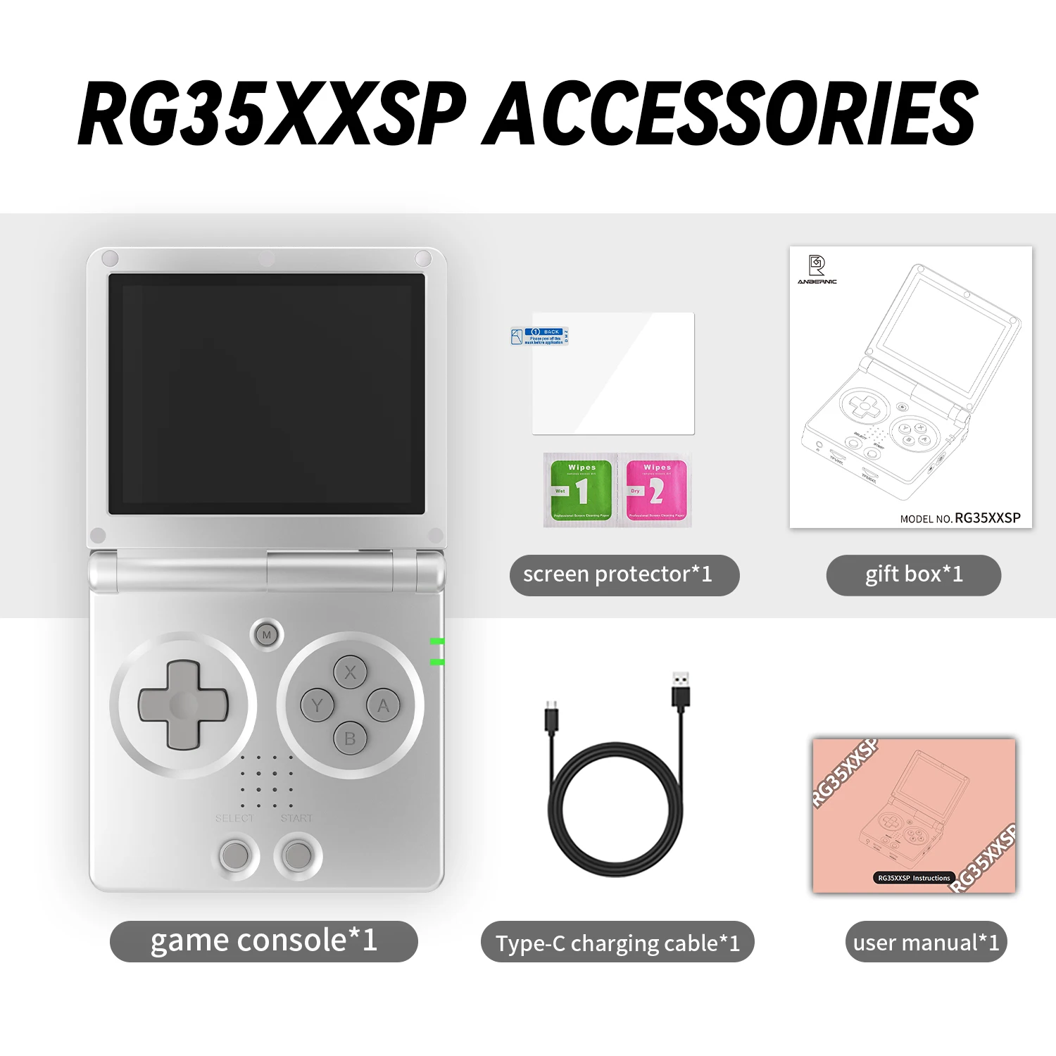 ANBERNIC RG35XXSP Flip Retro Handheld Game Console 3,5 Inch IPS Scherm Linux Systeem HD TV-uitgang Online Multiplayer Streaming