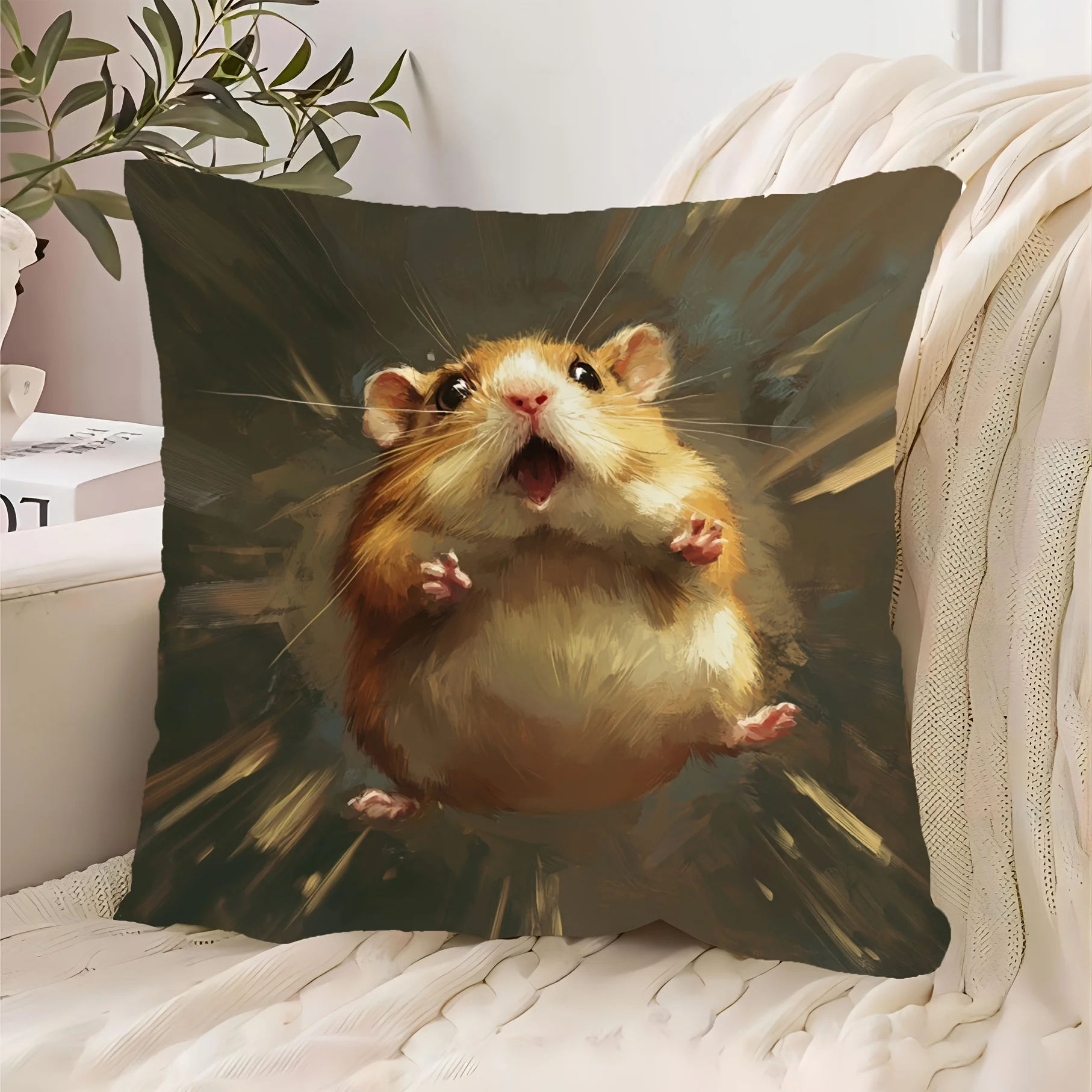 Funny Squirrel Pillow Case Throw Pillow Cute Animal Pet Nursery Decor Home Decor Cushion 45x45cm