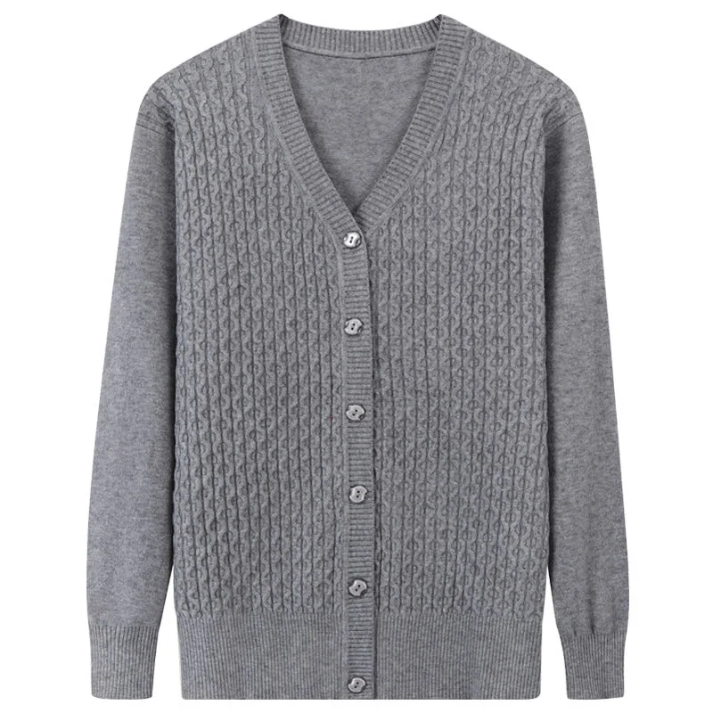 

Однотонный кардиган на пуговицах с длинными рукавами, свитер с нитками, куртка с v-образным вырезом, модный топ