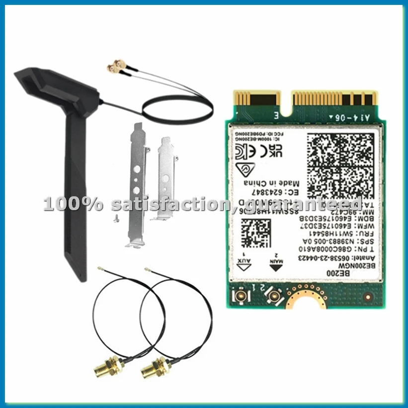 

Карта WiFi 7 BE200 + магнитная антенна 2.4G/5G/6ГГц, адаптер Bluetooth 5.4, беспроводная сетевая карта 8774 Мбит/с для Win10/11-A31R