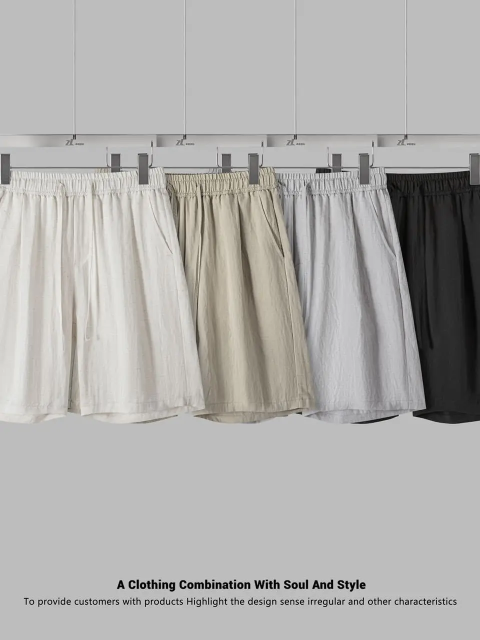 

Casual Linen Blend Men's Shorts Breathable Summer Sporty Loose Fit Elastic Waist Mid-Length Four-Seven Pants