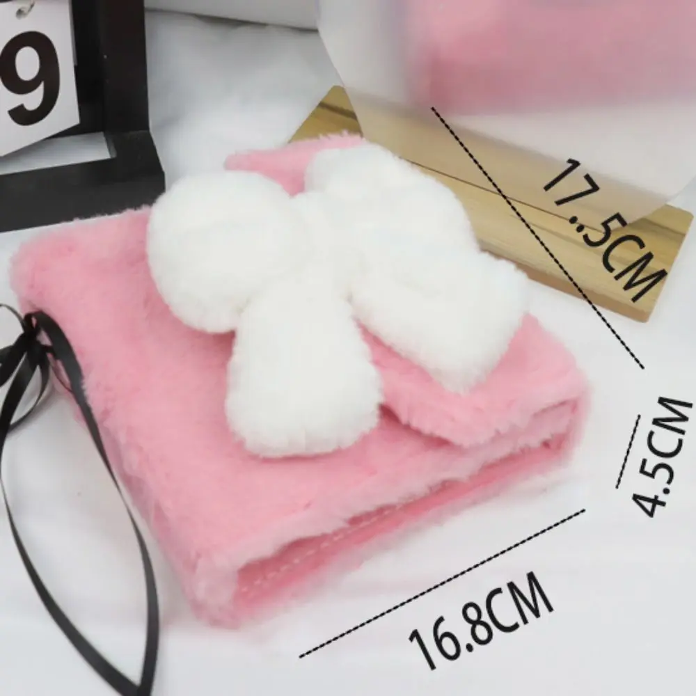 Plush Cartoon Plush Photocard Holder PVC 2 Grids Idol Photo Album Shell Cabin Cartoon Photocards Collect Volume Stationery