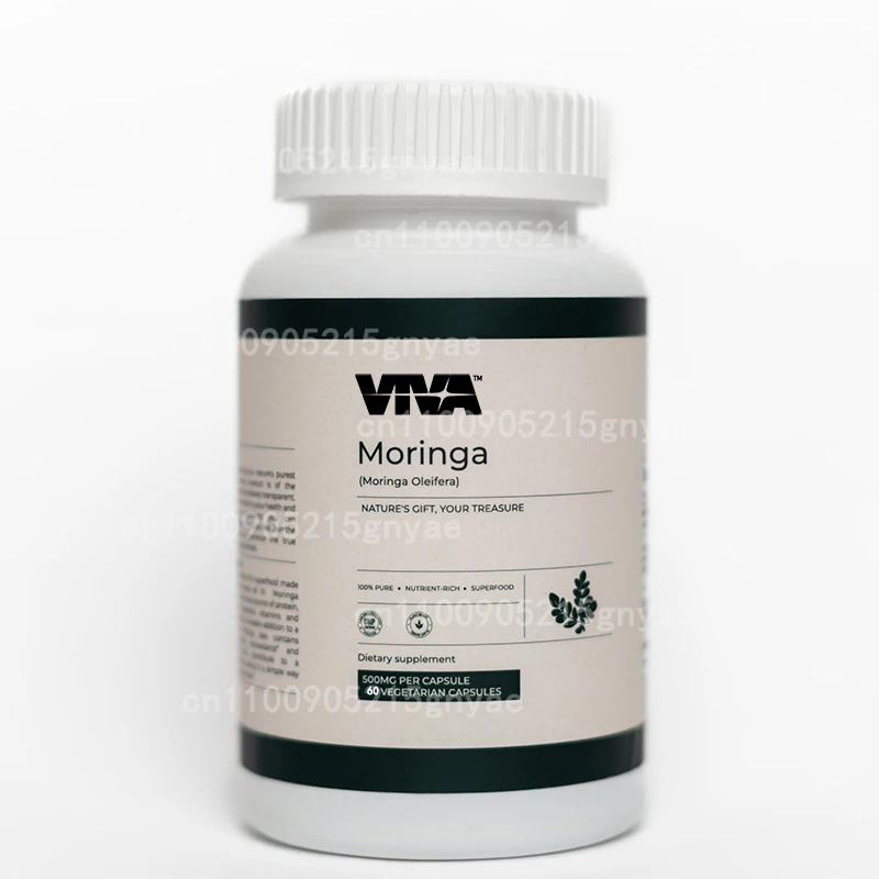 

Капсулы Moringa - Gut Health, богатые в антиоксидантах, эфирных витаминах и аминокислотах, зеленая пищевая добавка -60 капсул