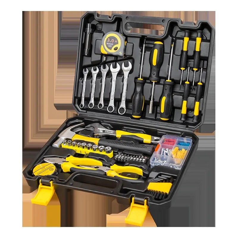 Home Hardware Tool Set Hand Tool Box Combo Open End Wrench Screwdriver Gift