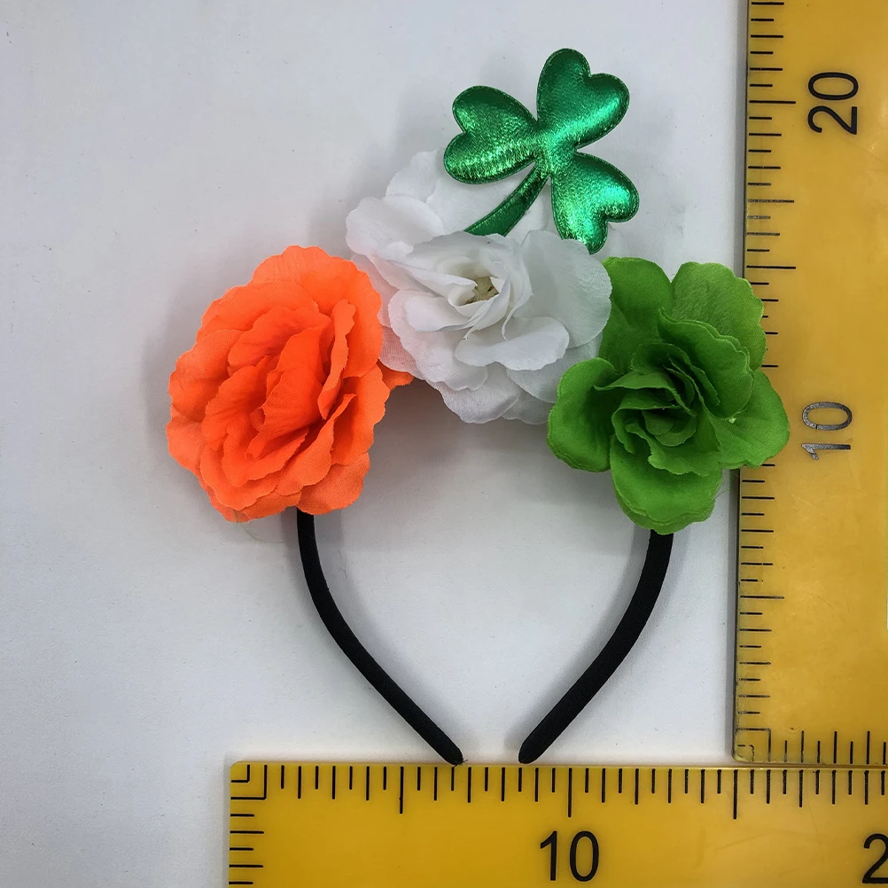 

St Patrick Day Hair Hoops Clover Headb Rose Accessories for Girls Festival Outfits Hair Tools Stylish Gifts