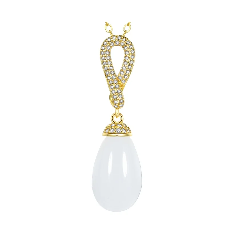 

NEW SOUTH SEA WHITE DRIP PEARL PENDANT 10-11MM PEARLS