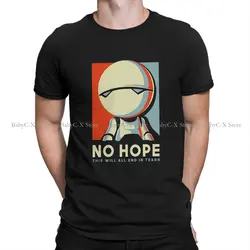 No hope Marvin Voting Sign Parody Round Collar TShirt The Hitchhiker's Guide to the Galaxy Polyester T Shirt Men Clothes