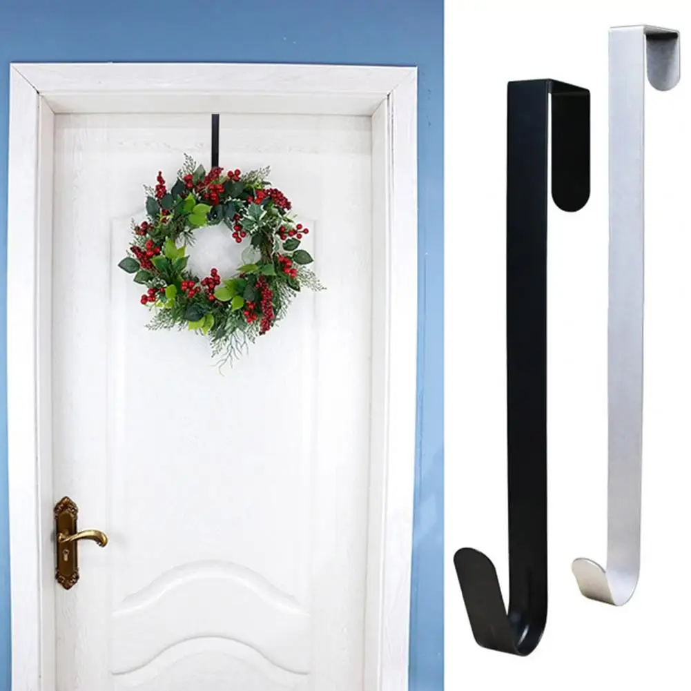 Holiday Door Hook Reusable Door Hanger Adjustable Wreath Hanger Corrosion Resistant Strong Load-bearing Easy to Install