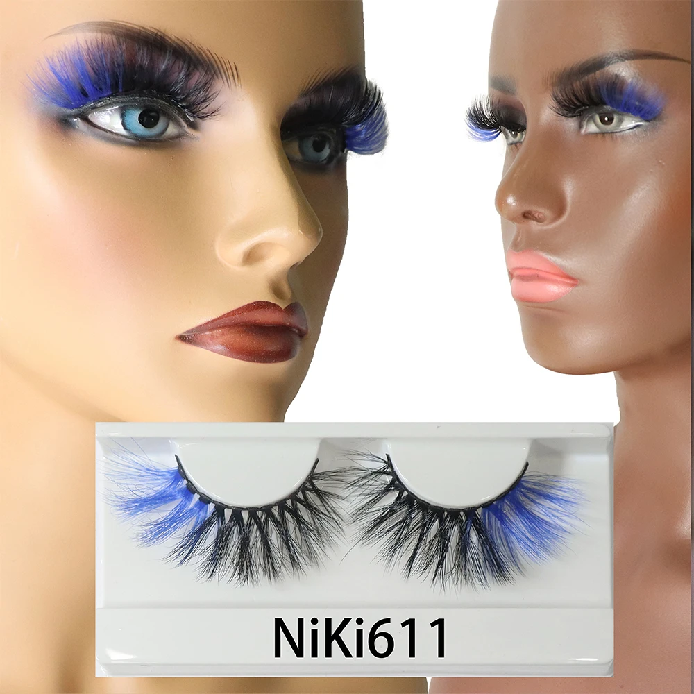 Color Mink Lashes Wholesale 5/10/20/50 3D Colored Eyelashes Luxury Dramatic 100% Cruelty Free In Buln Bulk Colorful False Lashes