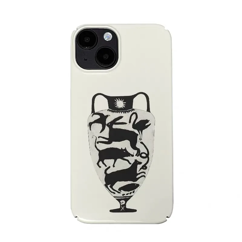

Ins Black Skeleton Animals Phone Case for IPHONE 17 Air 16E 15 PROMAX 14 Plus 13 12 MINI 11 PRO 16Plus XR XS Acrylic Phone Cover